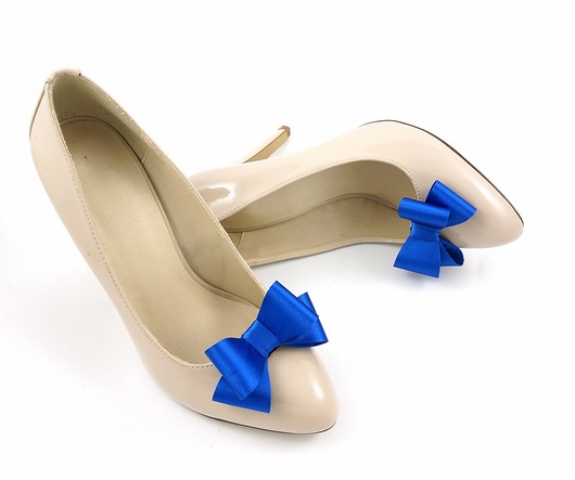 NEW! Klipsy do butów -Kokardki 3D Lovely- Kobalt Coquet