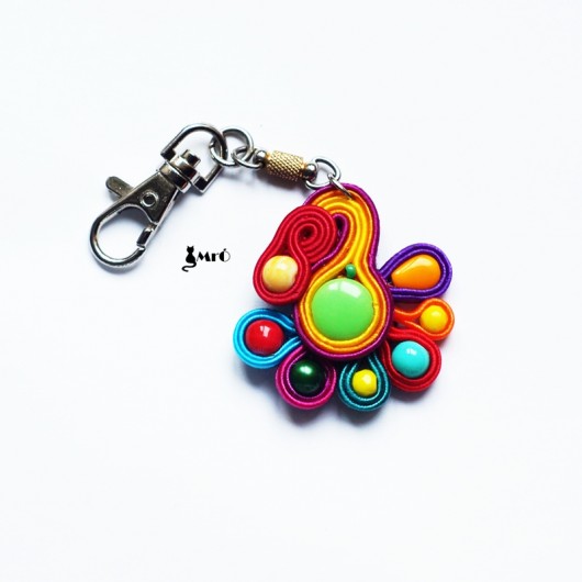 Kolorowy breloczek soutache Mró Soutache