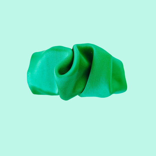 spinki i klamry do włosów Scrunchie spinka klamra jedwabna zielona trawka