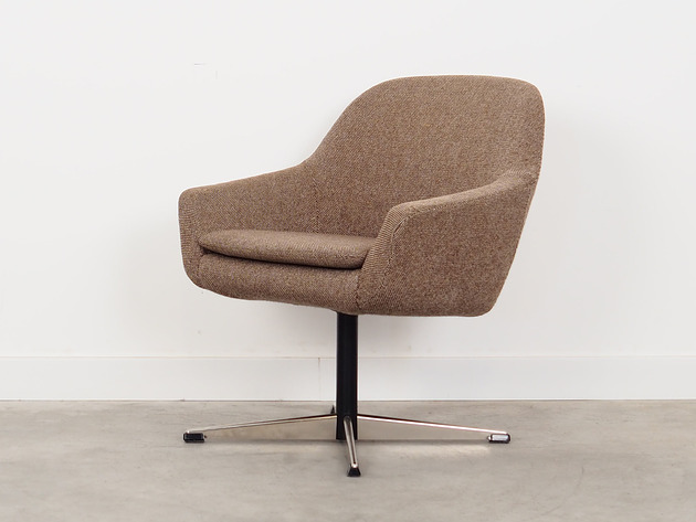 fotele Fotel brązowy, duński design, lata 70, produkcja: Dania