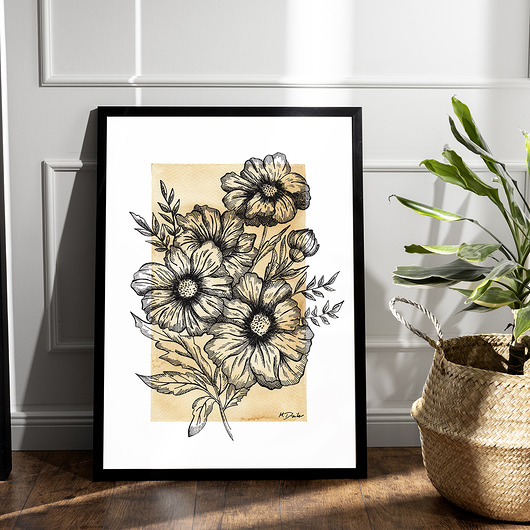 grafiki i ilustracje FLOWER - 2 wydruk