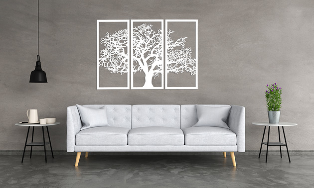 AŻUROWA DEKORACJA ŚCIENNA, TREE OF LIFE,75 X 110 ORNAMENTI