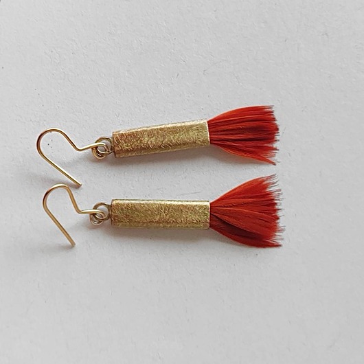 kolczyki z piórami PIÓRKO kolczyki