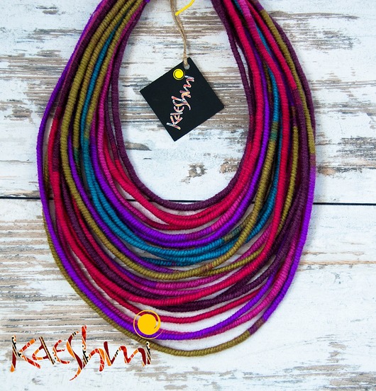 ROHO - naszyjnik boho etniczny, folk Kaeshmi
