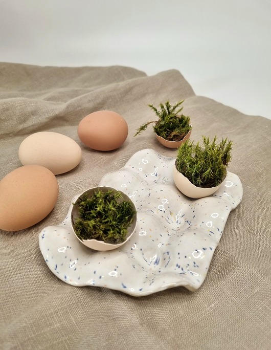 patery i talerze Patera/ talerz na jajka - na 6 jajek