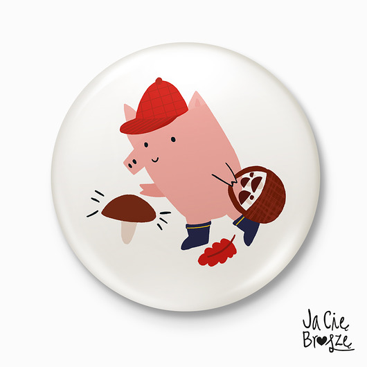 magnesy Grzybobranie - magnes lub przypinka