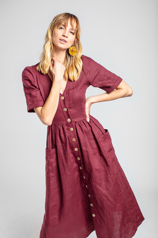Sukienka Julietta bordowa clowear