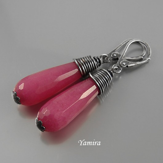 pink classic wire - kolczyki yamira