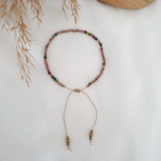 delikatna bransoletka z turmalinem LEI handmade 