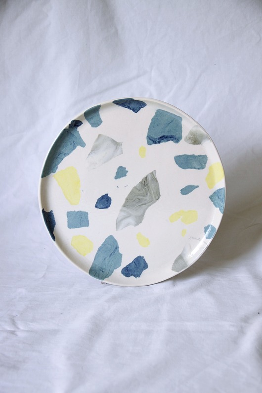 Kolorowy talerz TERRAZZO Trzask ceramics