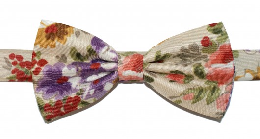 Mucha bowstyle fioletowe kwiaty bowstyle