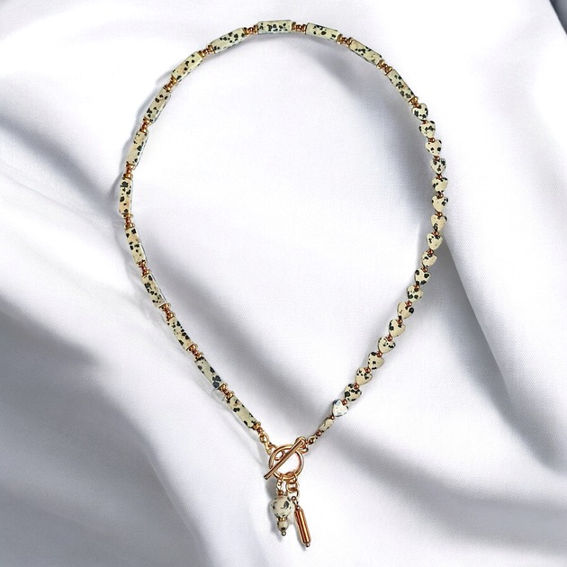 naszyjniki - inne Naszyjnik: jaspis dalmatyński, turmalin, hematyt