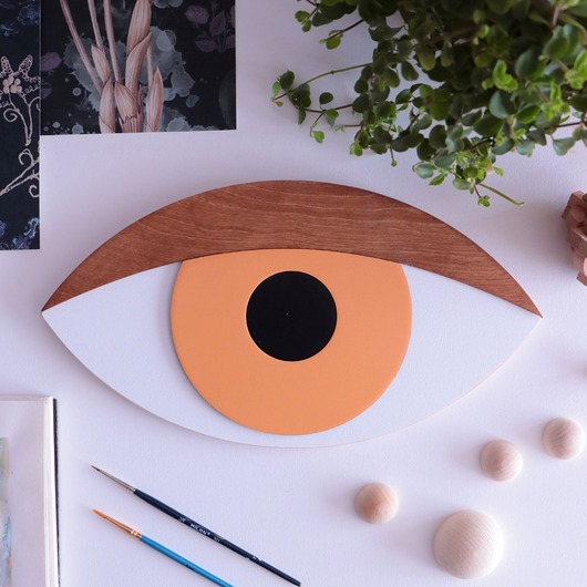 Ozdoby na ścianę Oko 3D Tybet orzechowa powieka