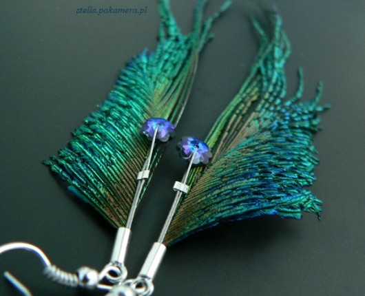 pawie miecze i kryształ Swarovski Stella