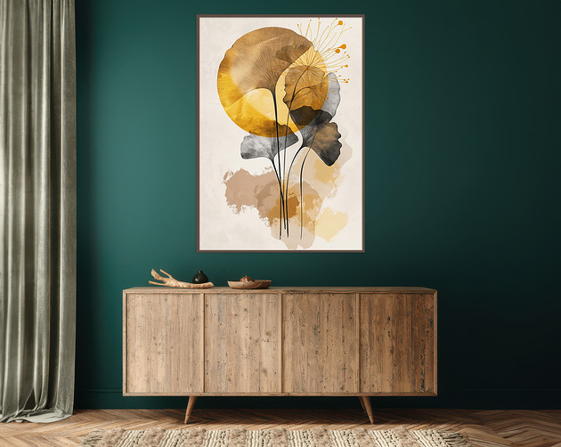 plakaty Miłorząb - Plakat, druk - Chiński Orient, Harmonia Zen, Roślinny #36