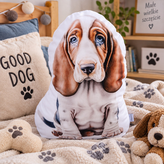 poduszki do pokoju dziecka Poduszka piesek przytulanka piesek basset maskotka pluszowy basset