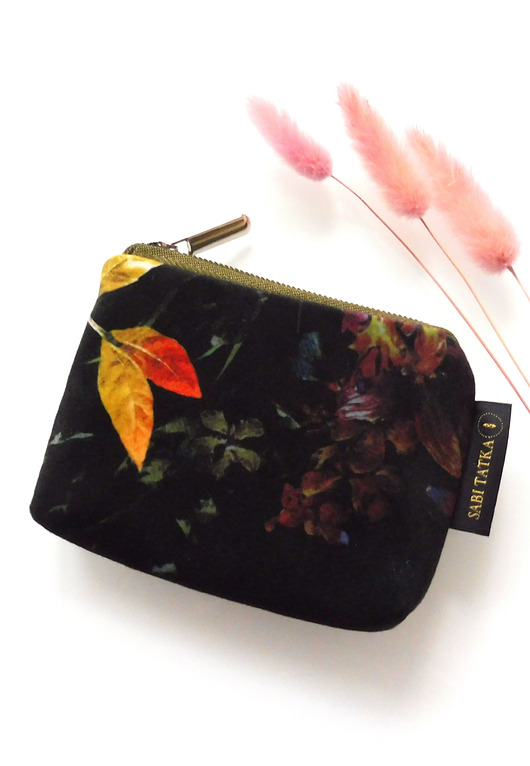 portfele damskie Portfel card holder  z weluru Zielnik No2