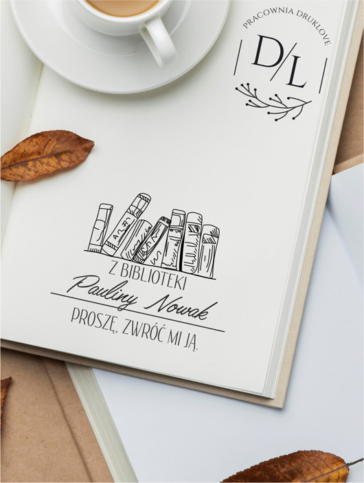 stemple Stempel ex libris personalizowany Książka X