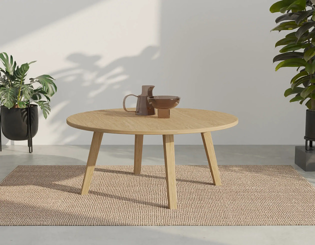 stoliki kawowe Stolik dębowy okrągły stolik kawowy 70cm