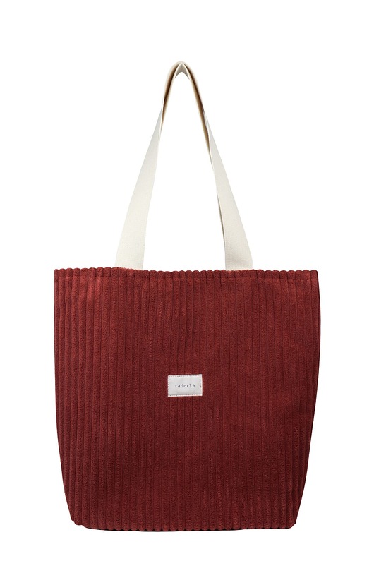 torby na ramię Puszysta sztruksowa torba kolor ceglany (made in Poland)