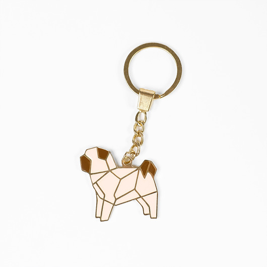 Brelok mops "Golden Pug" PINSWEAR