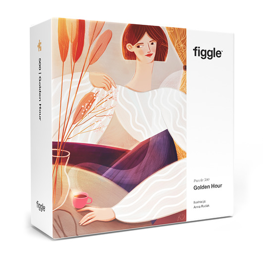 puzzle dla dzieci FIGGLE Puzzle 500 Golden Hour. Ilustracja: Anna Rudak