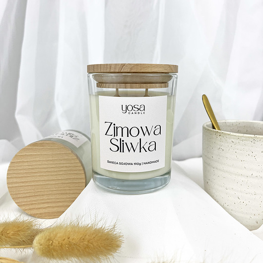 świece zapachowe Świeca Sojowa Zimowa Śliwka 190 g