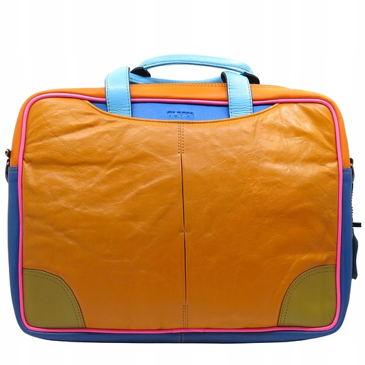 torby na ramię Aktówka skórzana torba damska na laptop do 16'' regulowany pasek OLIVKA