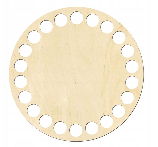 skrzynki, kufry i pudła Baza do Koszyka DNO Spód Torebki Drewniany do Makramy Koło Okrąg 10cm 6mm