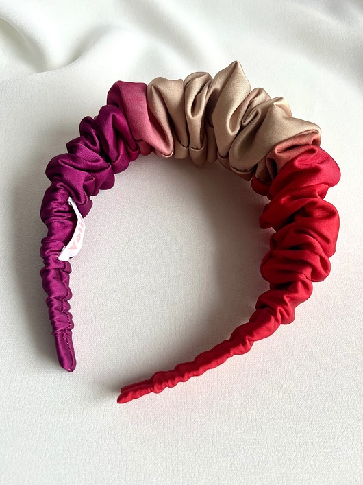 opaski do włosów Marszczona opaska do włosów Ombre maxi