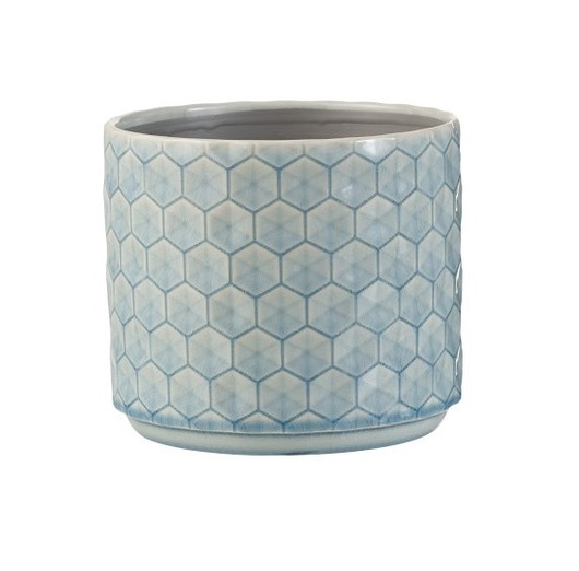 Doniczka, osłonka Shell zielona 17cm Home Design