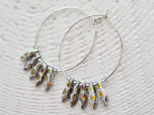 Silver hoops Made by Magda