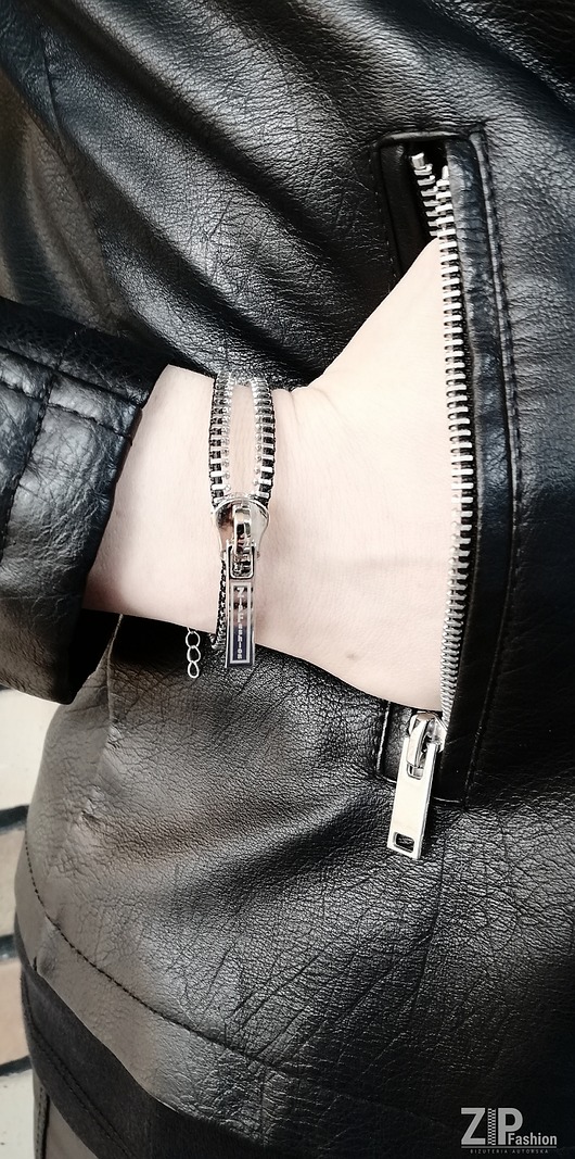 Designerska rockowa bransoletka ZipFashion