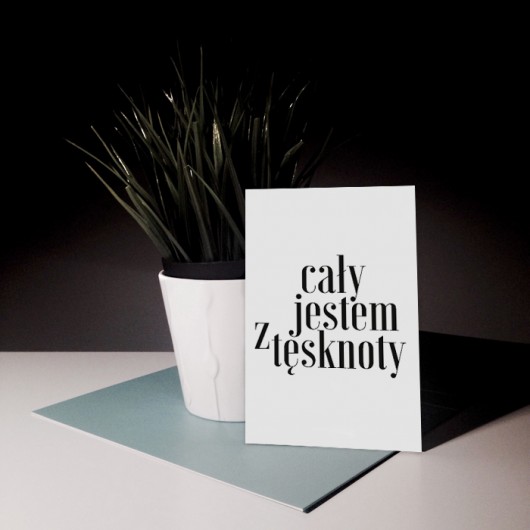 Kartka CAŁY JESTEM Z TĘSKNOTY beleco