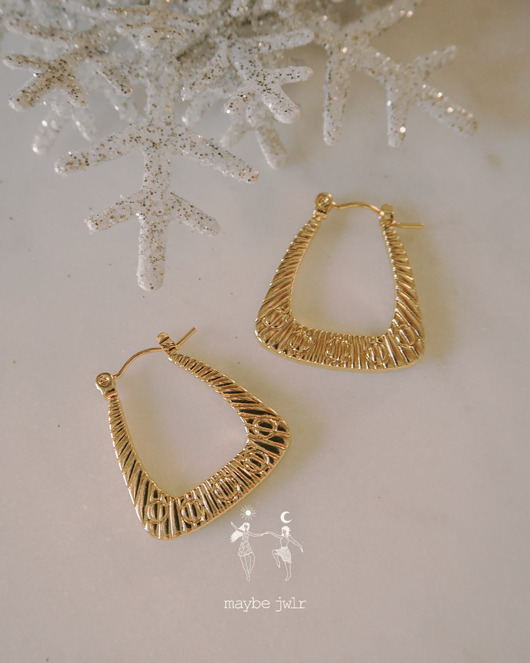 kolczyki pozłacane Kolczyki pozłacane Statement Hoops