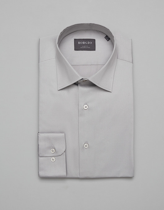 koszule męskie Koszula męska simeria 00381 szary slim fit