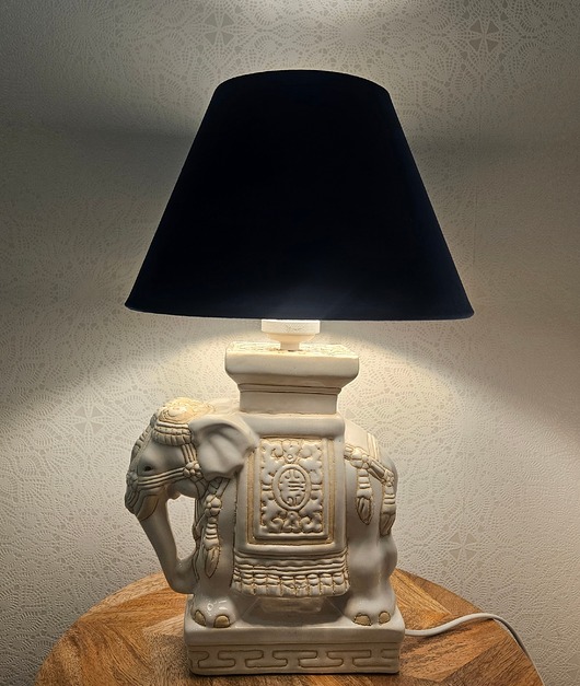 lampy stołowe Lampa ceramiczna Słoń