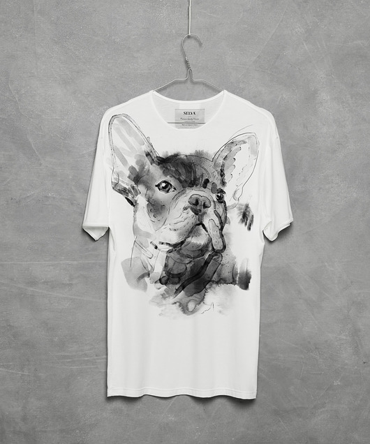 t-shirty męskie French Bulldog Men's T-shirt white