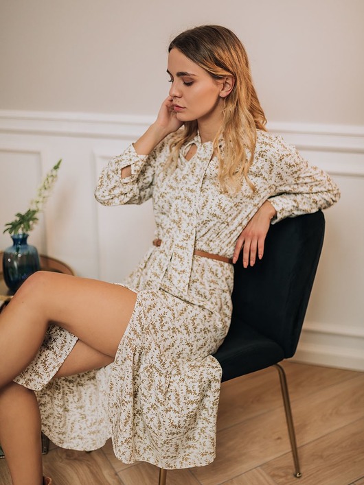 Sukienka Valentina Midi Biała PROMESE