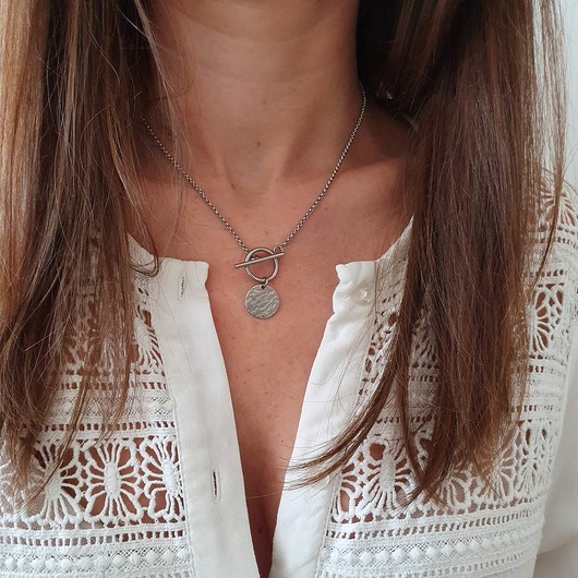 delikatny łańcuszek ze stali szlachetnej LEI handmade 