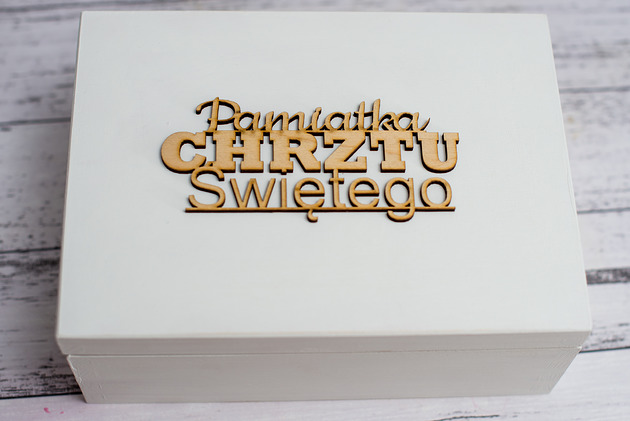misie i maskotki Króliczek w skrzyneczce CHRZEST Prezent