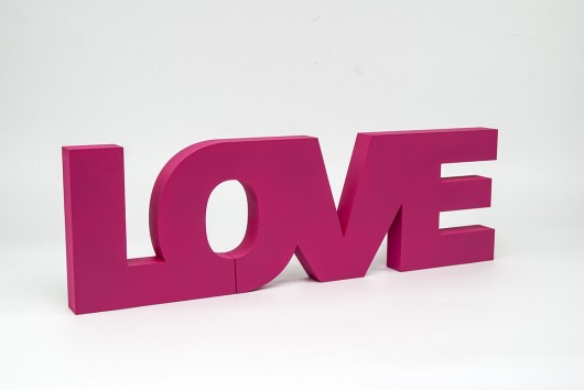 LOVE - napis 3D, rozmiar 58x20cm Ledon