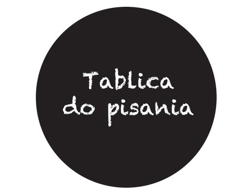 Naklejka - tablica kółko  dekornik