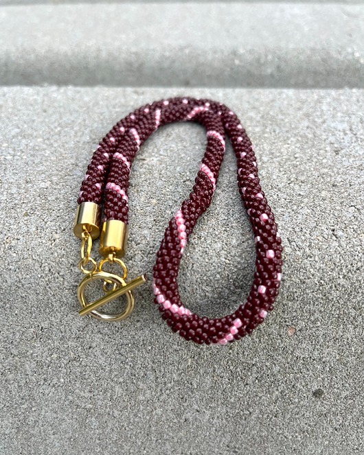 naszyjniki - inne Naszyjnik ze Szklanych Koralików