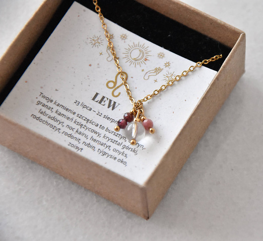 naszyjniki - inne Naszyjnik Zodiak Lew