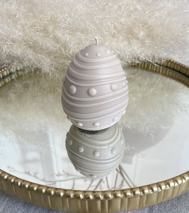 świeczniki i świece Świeca ekologiczna sojowa dekoracyjna jajko wielkanocne