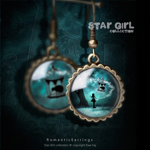 Star Girl collection, romantyczne kolczyki Ewa Saj Fotografie