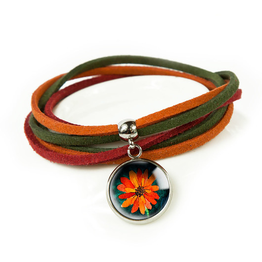 ORANGE FLOWER bransoletka z rzemieniami muamua design