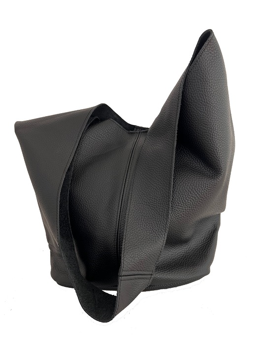 torby na ramię Duża skórzana damska torba na ramię - worek