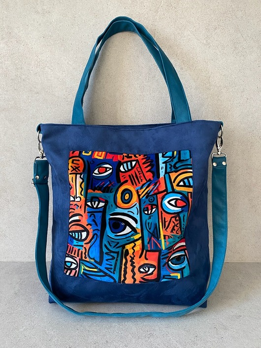 torby na ramię Duża torba na ramię - print Kubizm